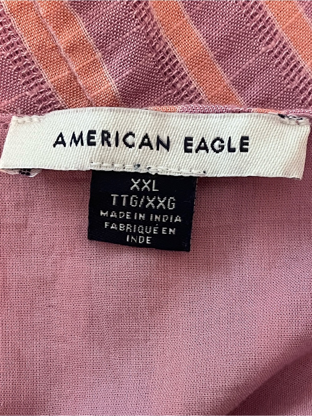 American Eagle Outfitters Orange and Lilac Striped Midi Sundress sz XXL - Picture 8 of 8
